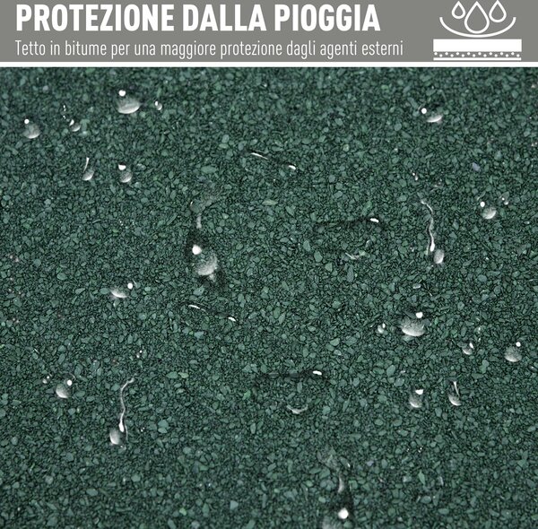 Outsunny Casetta Porta Attrezzi in Legno di Abete a 3 Livelli con Tetto in Bitume, 77x58x175 cm, Grigio