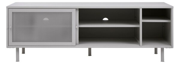 Mobile TV grigio in metallo 160x55x45 cm Veep – Unique Furniture