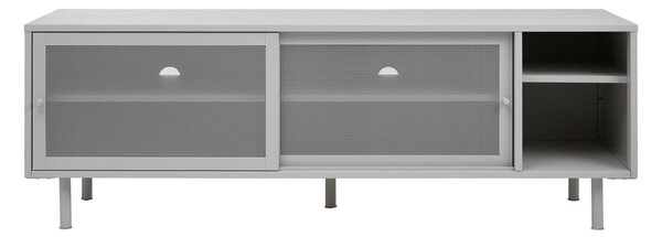 Mobile TV grigio in metallo 160x55x45 cm Veep – Unique Furniture