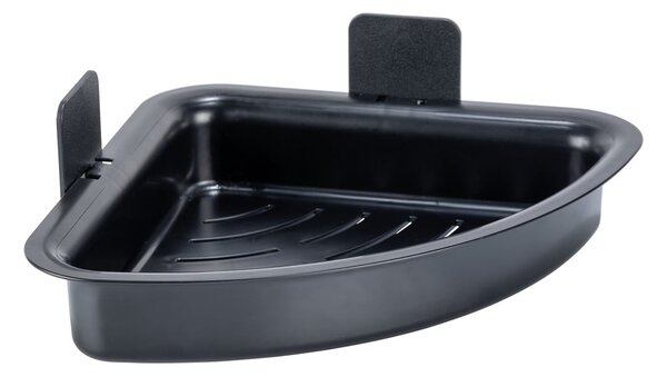 Mensola da bagno senza foratura nera in plastica Parma – Allstar