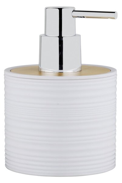 Dispenser per sapone bianco opaco in plastica 350 ml Lyon – Allstar