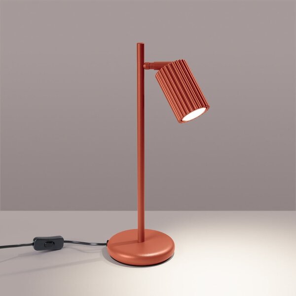 Lampada da tavolo color mattone (altezza totale 43 cm) Gleam – Sollux