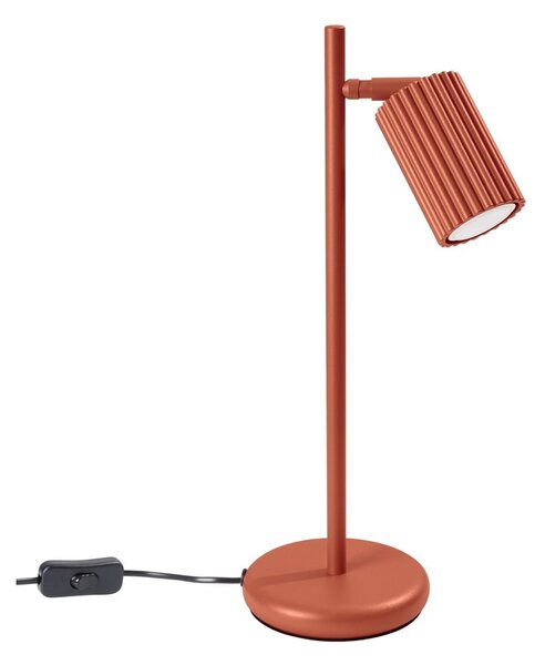Lampada da tavolo color mattone (altezza totale 43 cm) Gleam – Sollux