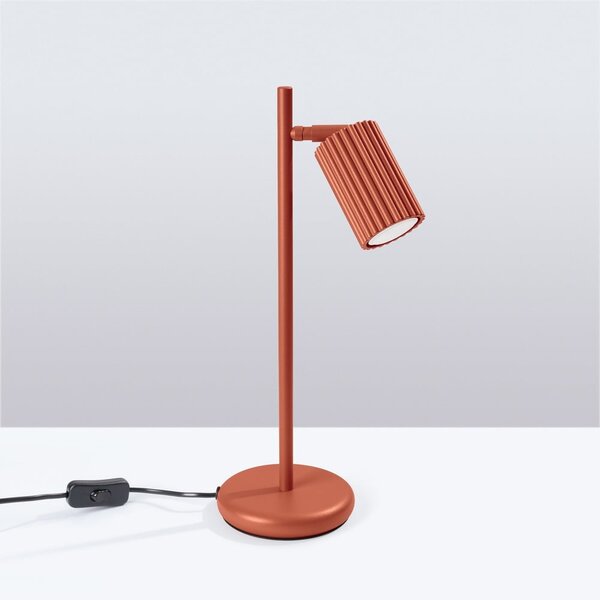 Lampada da tavolo color mattone (altezza totale 43 cm) Gleam – Sollux