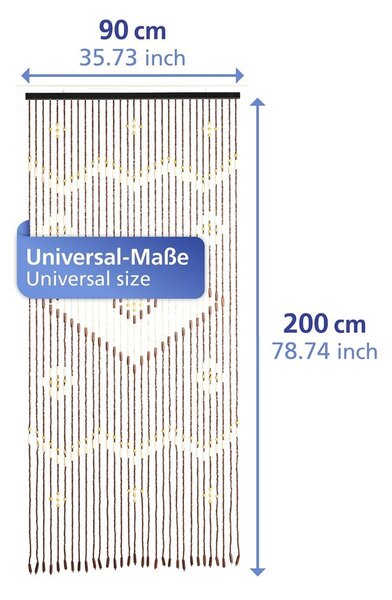Tenda di colore naturale in bambù per porte 90x200 cm Rhombus – Maximex