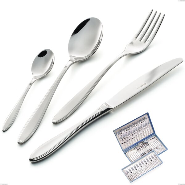 Servizio di posate 75 pezzi in astuccio regalo Kappa Sabbiato, 18/10 (AISI304) , spessore 2,5 mm