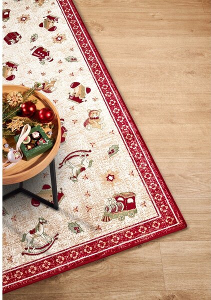 Passatoia rossa natalizia in cotone 80x200 cm Toy's Delight Red Christmas - Villeroy&Boch