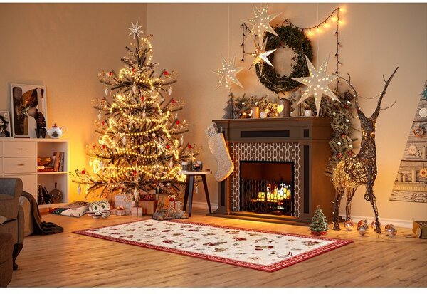 Passatoia rossa natalizia in cotone 80x200 cm Toy's Delight Red Christmas - Villeroy&Boch