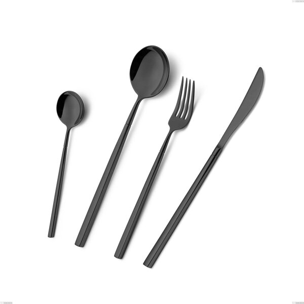 Cucchiaio da servizio Kyoto Black, Acciaio inox (Aisi 304) trattamento pvd acciaio lucido, lunghezza 238 mm