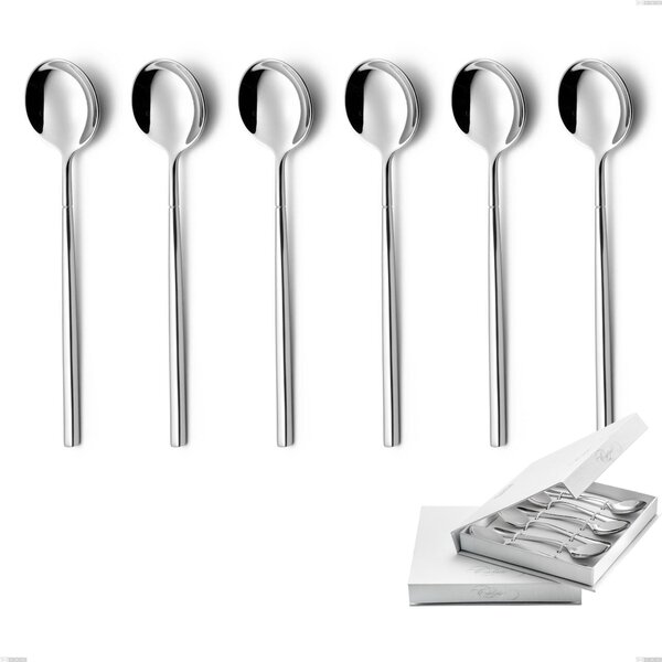 Confezione a libro 6 pezzi cucchiaini caff� kyoto, Acciaio inox (Aisi 304) inox lucido