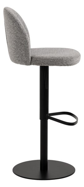 Sgabello da bar grigio-nero con altezza regolabile (altezza seduta 55 cm) Patricia - Actona