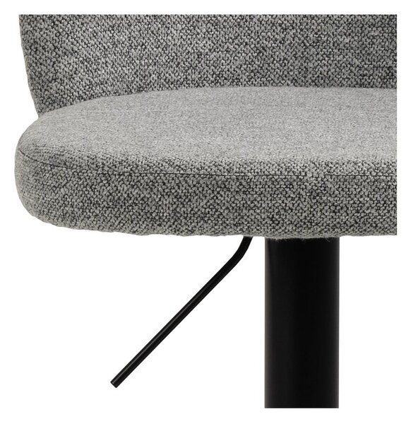 Sgabello da bar grigio-nero con altezza regolabile (altezza seduta 55 cm) Patricia - Actona