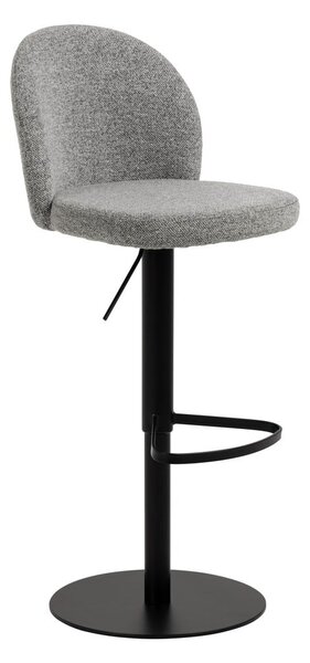 Sgabello da bar grigio-nero con altezza regolabile (altezza seduta 55 cm) Patricia - Actona