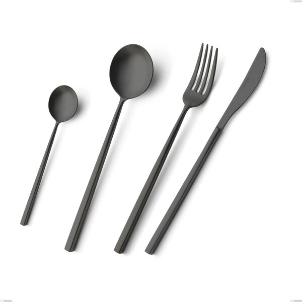 Coltello tavola Kyoto Sabbiato Black, Acciaio inox (Aisi 304) inox sabbiato, lunghezza 229 mm