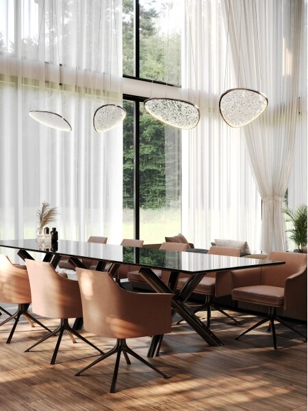 MAXLIGHT P0636D - Lampadario a sospensione su cavo EMPIRE LED/17W/230V cromo lucido
