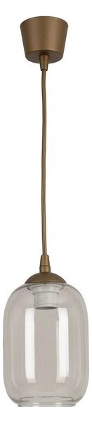 Brilagi - Lampada a sospensione LED su cavo R GLASS 1xE27/60W/230V diam. 14 cm marrone/grigio fumé
