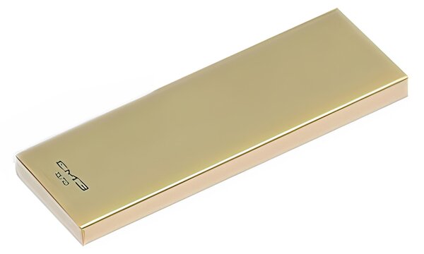 Poggia Posate supporto per set SUSHI in acciaio 18.10 dimensioni 75x25 h 10 mm accoglie 2 posate finitura Sabbiato Champagne