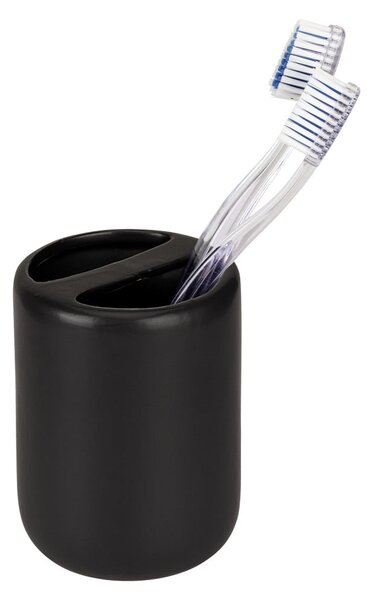 Portaspazzolino nero opaco in ceramica Olinda – Allstar