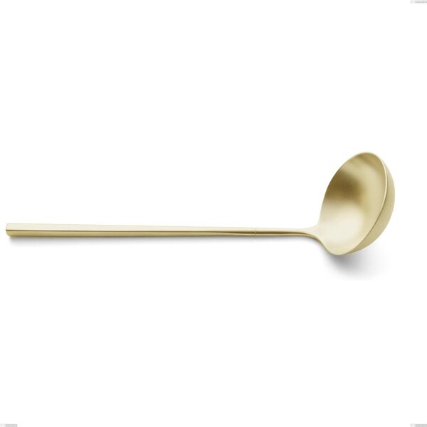 Mestolo Kyoto Sabbiato Champagne, Acciaio inox (Aisi 304) inox sabbiato, lunghezza 280 mm