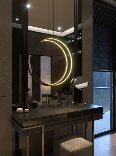 MAXLIGHT P0652 -LED Lampadario da bagno a sospensione con cavo VISUAL VER LED/22W/230V IP44 nero