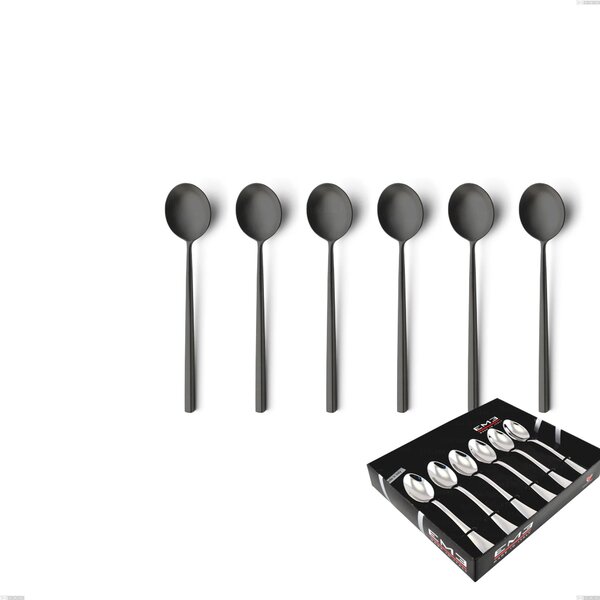 Confezione vetrina 6 pezzi caff� Kyoto Sabbiato Black, Acciaio inox (Aisi 304) inox sabbiato