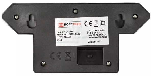 HÖFFTECH - LED Lampada da parete solare con sensore LED/5,5V 200 mAh IP44
