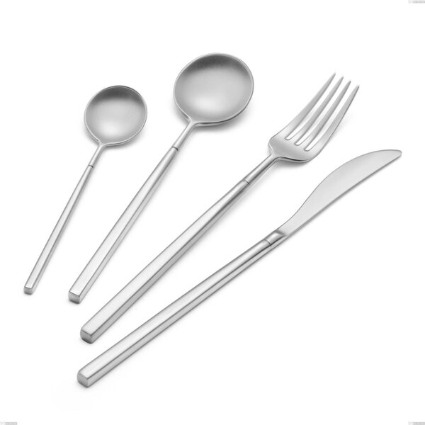 Forchetta da servizio Kyoto Sabbiato, Acciaio inox (Aisi 304) inox sabbiato, lunghezza 247 mm