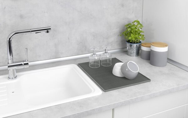 Tappetino scolapiatti grigio in gomma 40x30 cm Maxi – Wenko