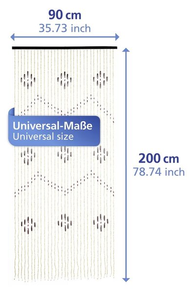 Tenda di colore naturale in bambù alla porta 90x200 cm – Maximex