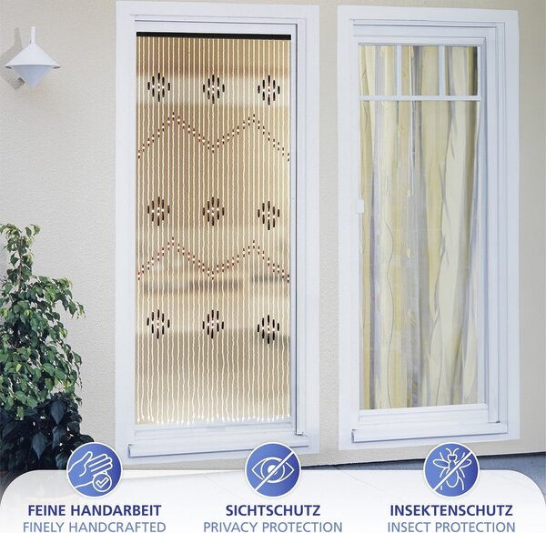 Tenda di colore naturale in bambù alla porta 90x200 cm – Maximex