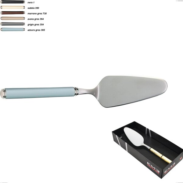 Confezione vetrina 1 pezzo pala torta linea gres, acciaio 18/10 aisi 304 manici in acrilico