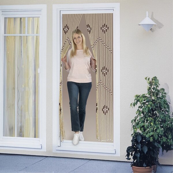 Tenda di colore naturale in bambù alla porta 90x200 cm – Maximex