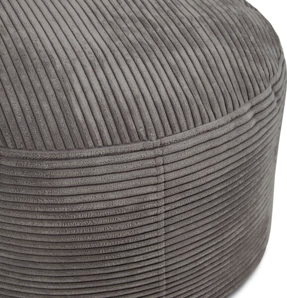Poggiapiedi nero con rivestimento in velluto a coste Om 60 – SLOWDOWN