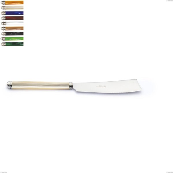 Coltello torta Linea Perlato, Acciaio inox 18/10 (AISI304) Lunghezza 236 mm manico in ABS doppia ghiera lavabili in lavastoviglie