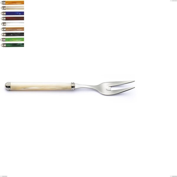 Forchetta carne Linea Perlato, Acciaio inox 18/10 (AISI304) Lunghezza 213 mm manico in ABS doppia ghiera lavabili in lavastoviglie