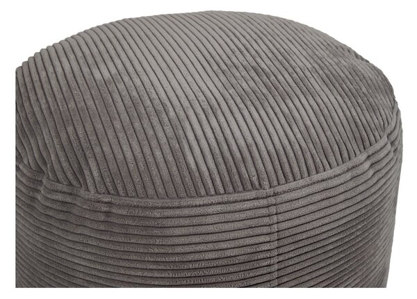 Poggiapiedi nero con rivestimento in velluto a coste Om 60 – SLOWDOWN