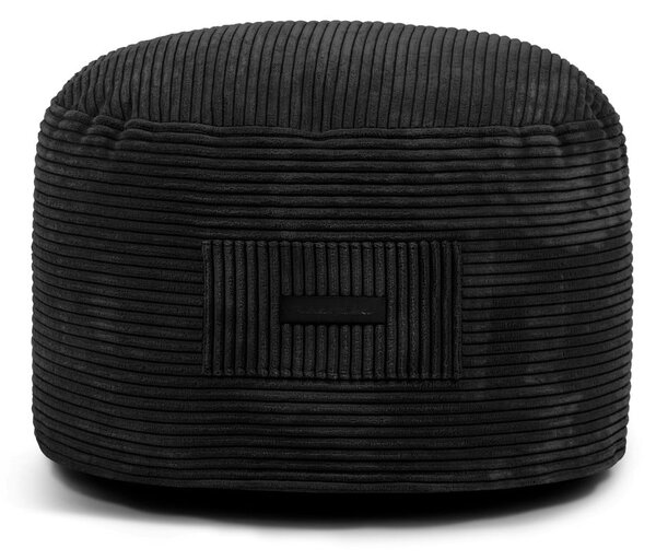 Poggiapiedi nero con rivestimento in velluto a coste Om 60 – SLOWDOWN