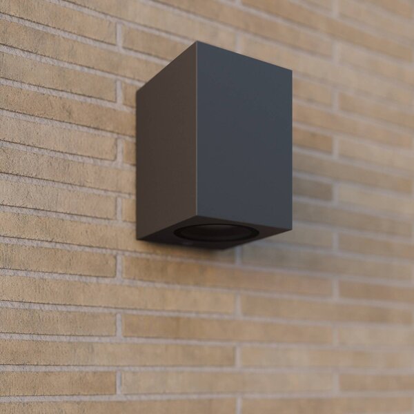 Applique da esterni Xava Lucande, Nero, Alluminio, Moderno, Applique da esterni