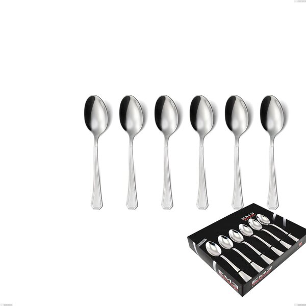 Confezione vetrina 6 pezzi caff� loira, Acciaio inox Aisi 304 lucido, spessore 2 mm, design Classico