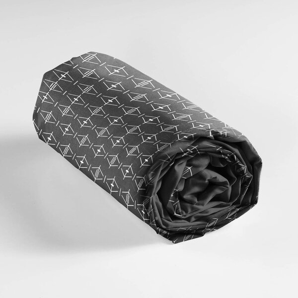 Lenzuolo con angoli grigio scuro in cotone 140x190 cm Aristide – douceur d'intérieur