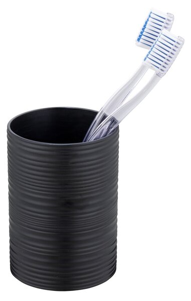 Portaspazzolino nero opaco in plastica Lyon – Allstar