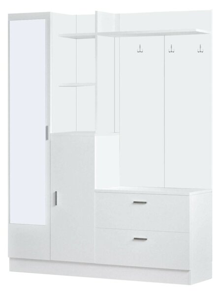 Mobile ingresso appendiabiti bianco 140x181h cm - Anumali
