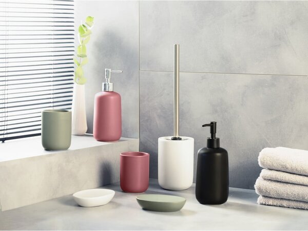Dispenser per sapone nero opaco in ceramica 500 ml Olinda – Allstar