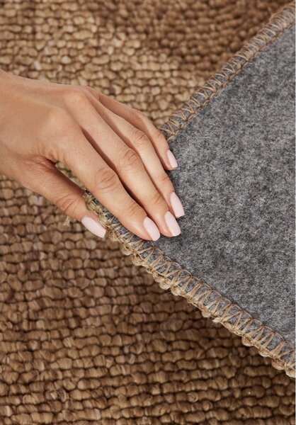 Passatoia in marrone chiaro lavabile 80x240 cm Rocco Caramel – Elle Decoration