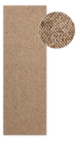 Passatoia in marrone chiaro lavabile 80x240 cm Rocco Caramel – Elle Decoration
