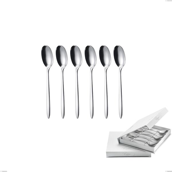 Confezione a libro 6 pezzi cucchiaini caff� live, Acciaio inox (Aisi 304) lucido