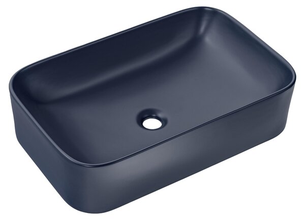 Lavabo in Vetroceramica KAMA, blu, 61 cm