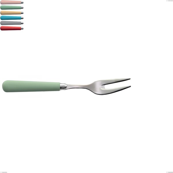 Forchetta carne macarons, Acciaio inox 18.10 lunghezza 210 mm manici in acrilico inox lucido