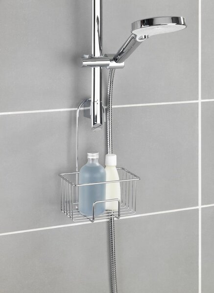 Mensola da bagno da appendere color argento lucido in acciaio inox Milito – Wenko