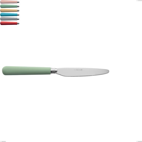 Coltello tavola macarons, Acciaio inox 18.10 lunghezza 227 mm manici in acrilico inox lucido